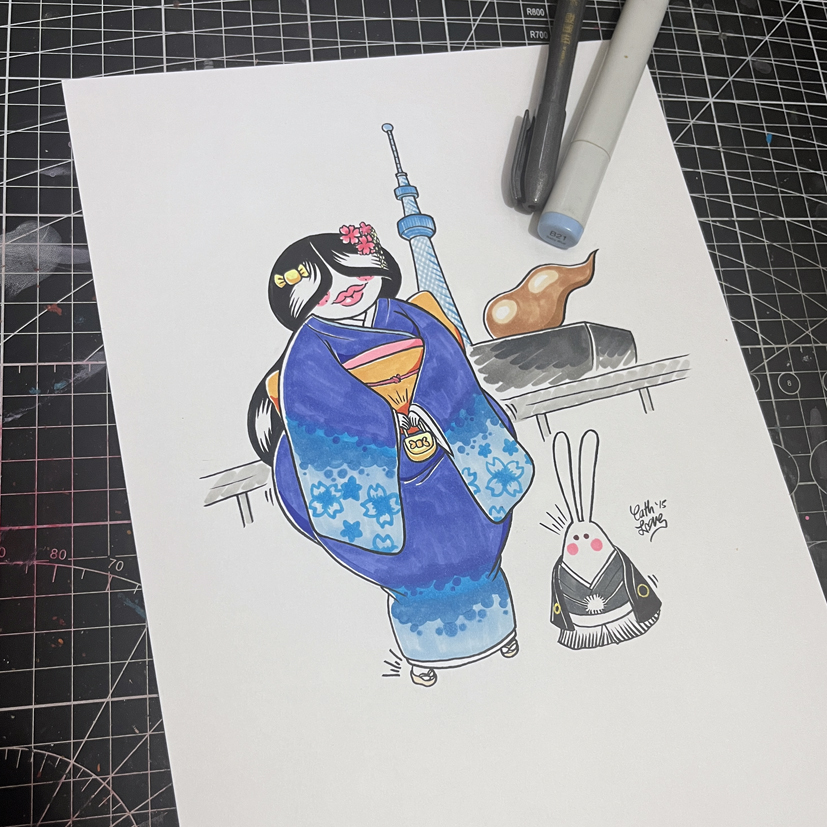 Jeliboo original drawing: Tokyo Jeli - Image 3
