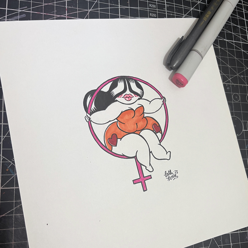Jeliboo original drawing: The powerful female symbol - Image 4