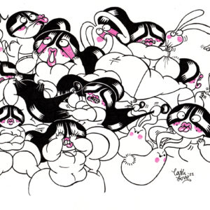 Jeliboo original drawing: Covid Crashout 2022