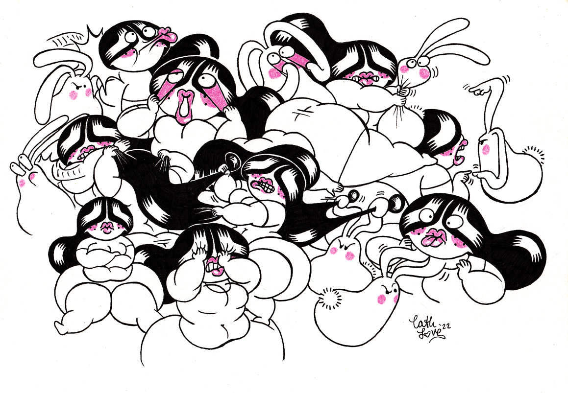 Jeliboo original drawing: Covid Crashout 2022