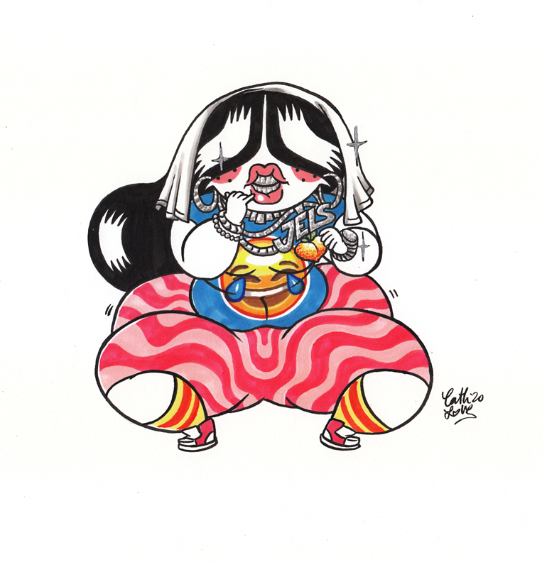 Jeliboo original drawing: Iced Out Jeli