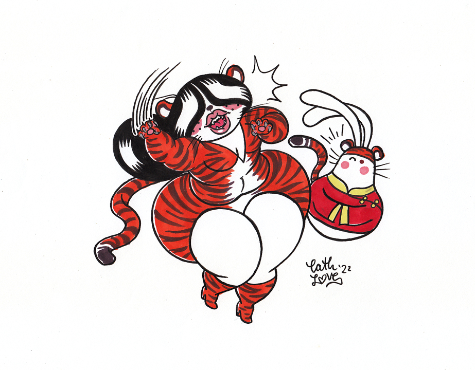 Jeliboo original drawing: 2022 Year of the Tiger Jeliboo