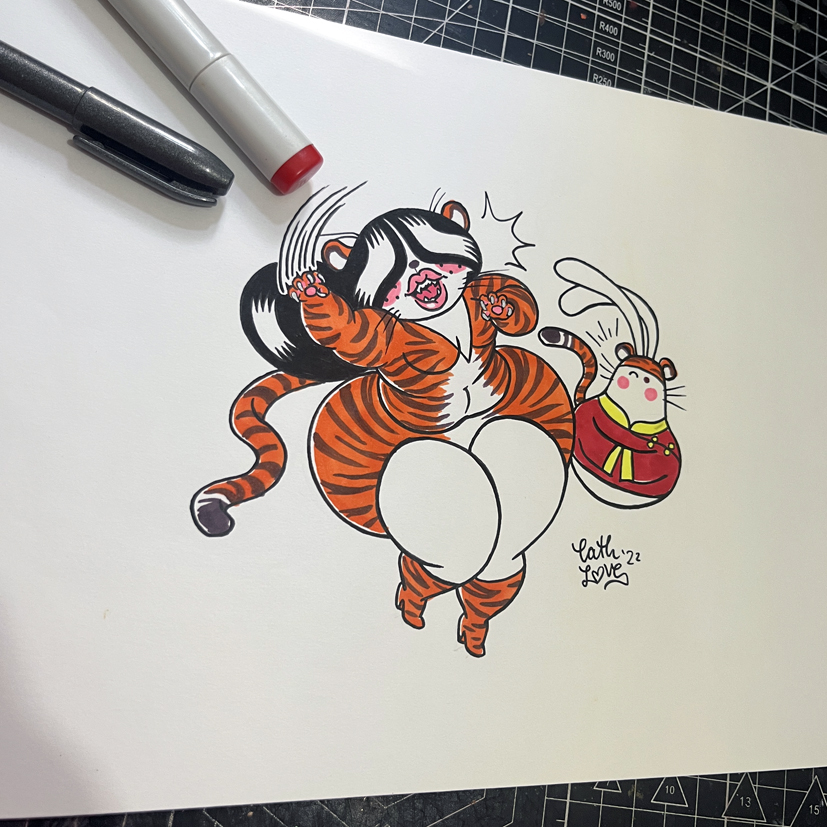 Jeliboo original drawing: 2022 Year of the Tiger Jeliboo - Image 2
