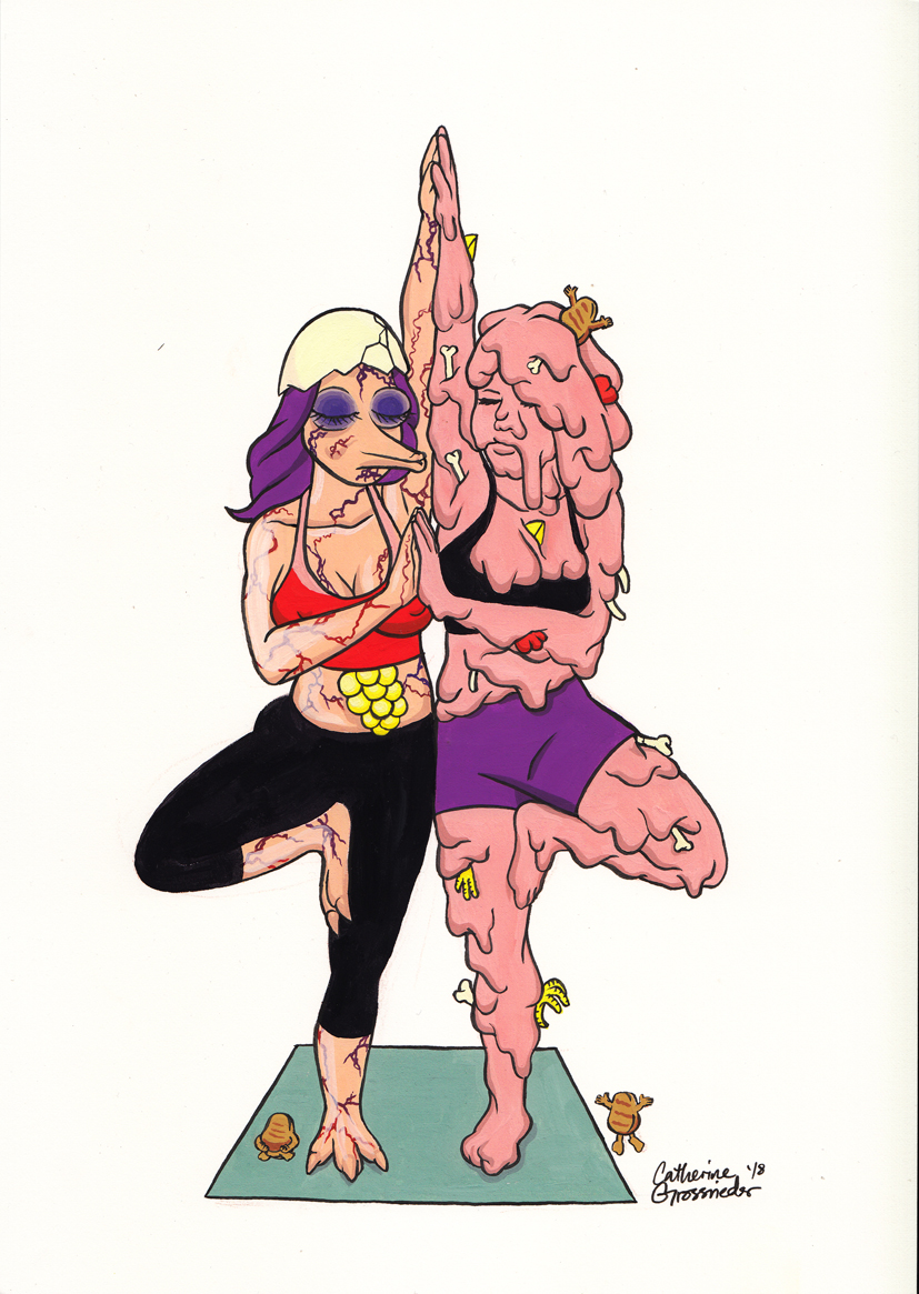 "Embryo Girl and Pink do the Tree" by Catherine Grossrieder